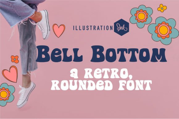 Bell Bottom: A Groovy Display Font for Retro Designs