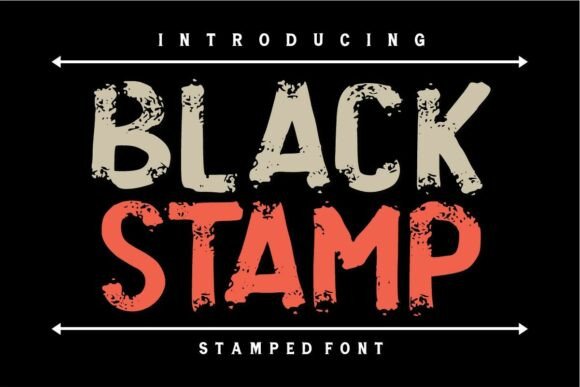 Black Stamp: Command Attention with Rugged Vintage Typography