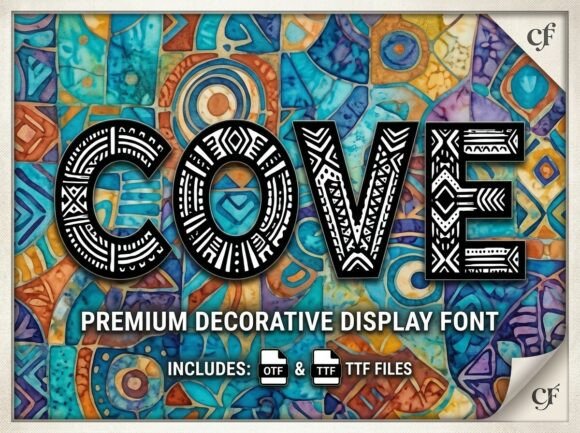 Cove: A Tribal-Inspired Display Font for Bold Branding