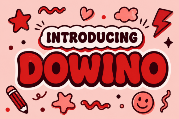 Dowino: A Playful Typeface for Fun Designs