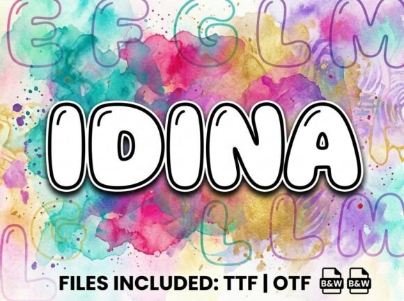 Idina: A Display Font for Bold, Artistic Headlines