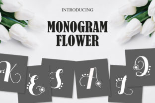 Monogram Flowers: Elegant Decorative Display Font