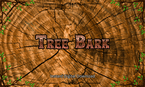 Tree Bark Font: Rustic Charm for Creative Designs
