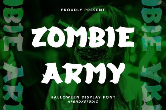 Zombie Army: A Bold Display Font for Creative Projects
